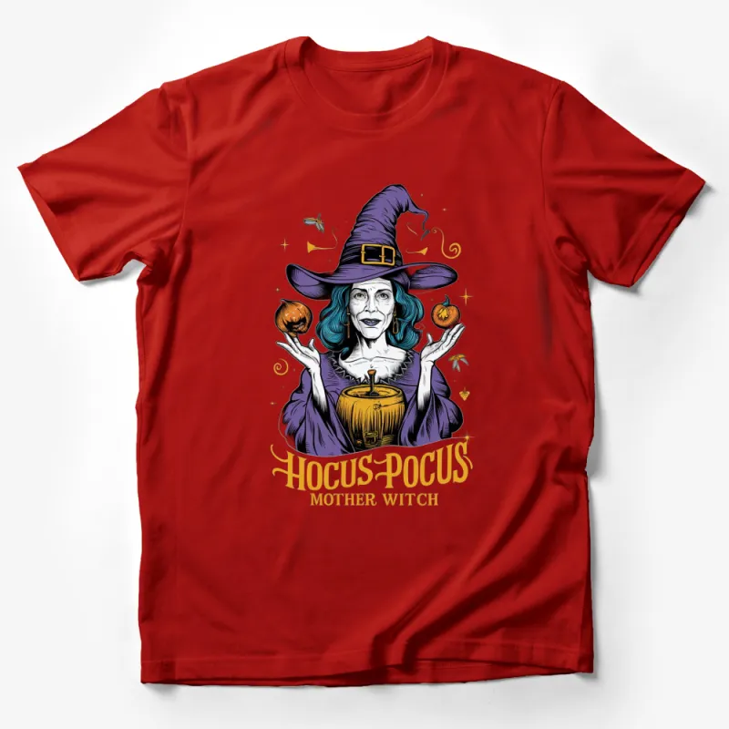 Hocus Pocus Mother Witch Halloween T-Shirt, Spooky Witch Graphic Tee, Magic Pumpkin Design Shirt Male T-Shirt