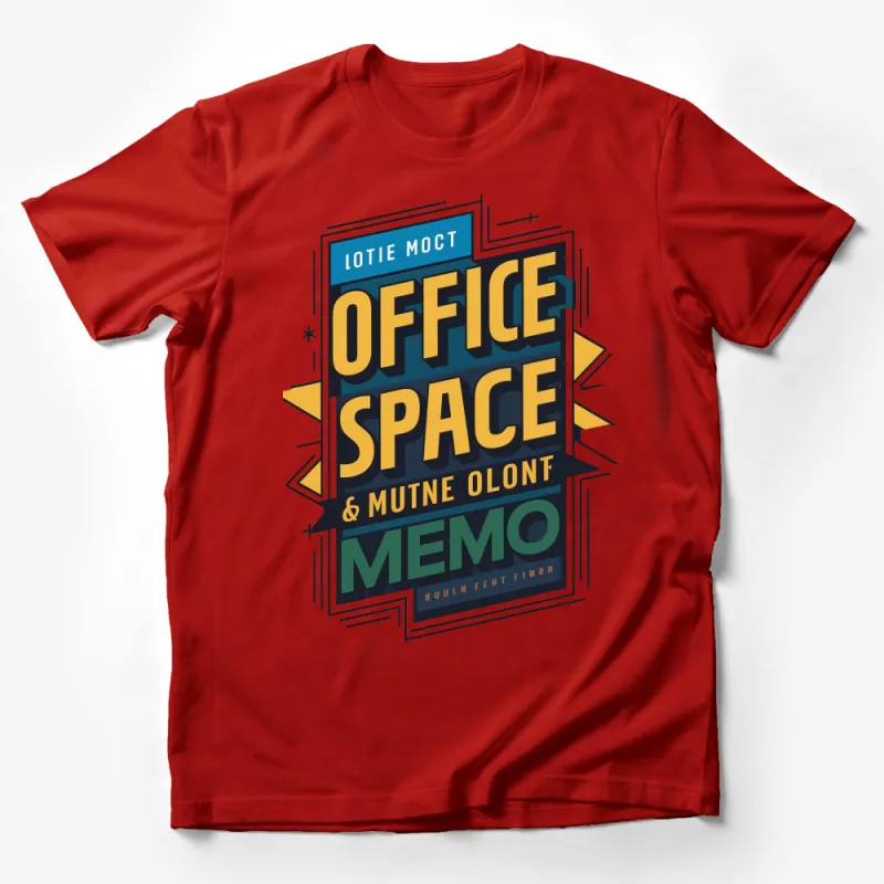 Office Space Memo Graphic T-Shirt, Vintage Style Typography Tee, Bold Colorful Design Unisex Shirt Male T-Shirt