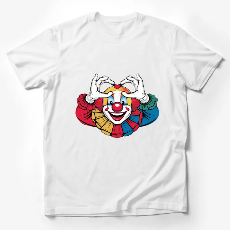 Colorful Clown Face T-Shirt, Funny Circus Clown Tee, Unisex Gift for Clown Lovers, Casual Wear Male T-Shirt