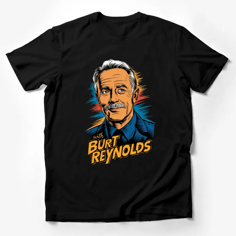 Vintage Burt Reynolds Inspired Graphic Tee, Classic Hollywood Icon T-Shirt, Retro Style Shirt for Film Fans Male T-Shirt