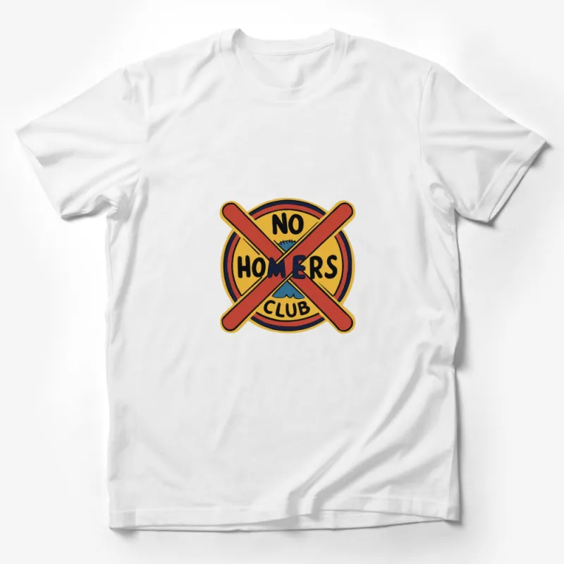 Vintage No Homers Club T-Shirt, Classic Cartoon Fan Tee, Retro Graphic Shirt, Unique Pop Culture Apparel Male T-Shirt