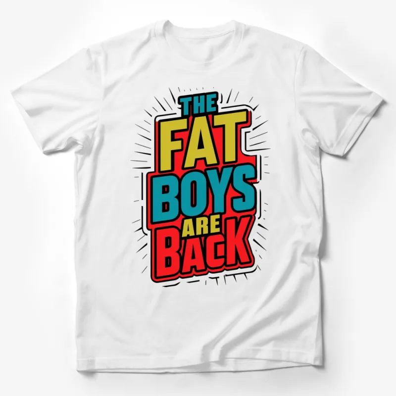 Retro Fat Boys Band T-Shirt, Vintage Inspired Graphic Tee, 80s 90s Music Fashion, Bold Text Male T-Shirt