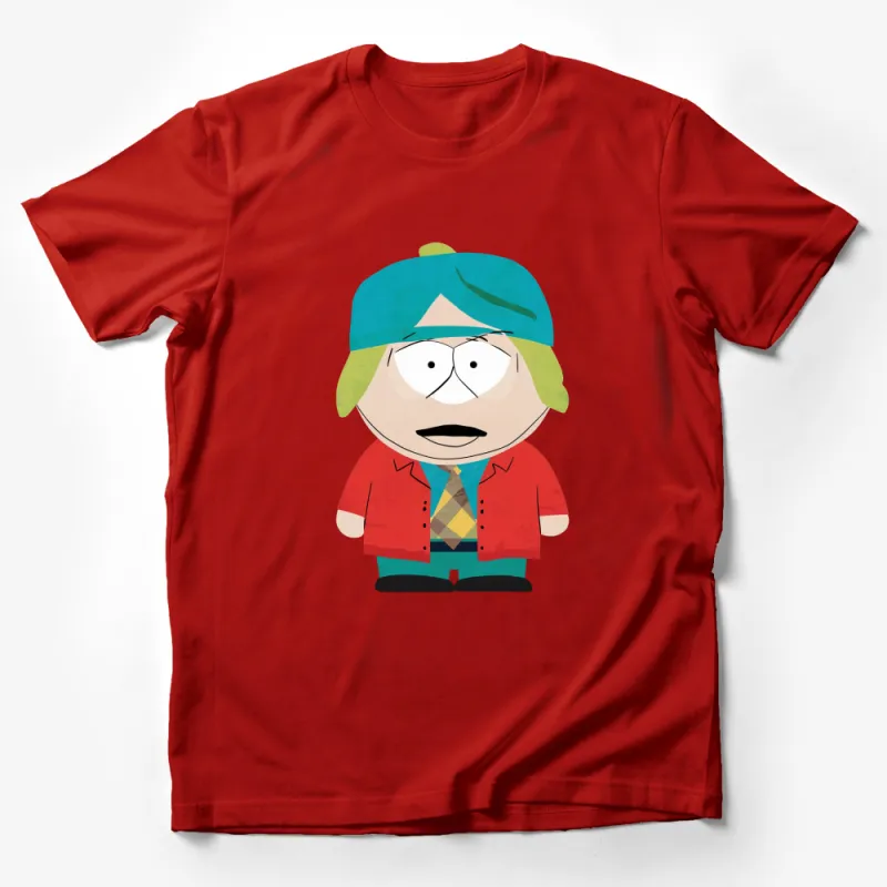 Cartoon Character T-Shirt, Funny Kids Show Inspired Graphic Tee, Colorful Casual Wear Male T-Shirt