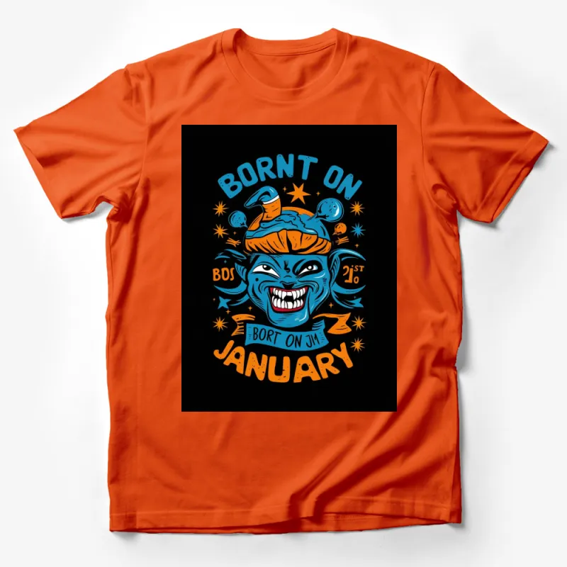 Born on January 21st T-Shirt, Zodiac Birthday Graphic Tee, Unique Aquarius Gift Idea Male T-Shirt