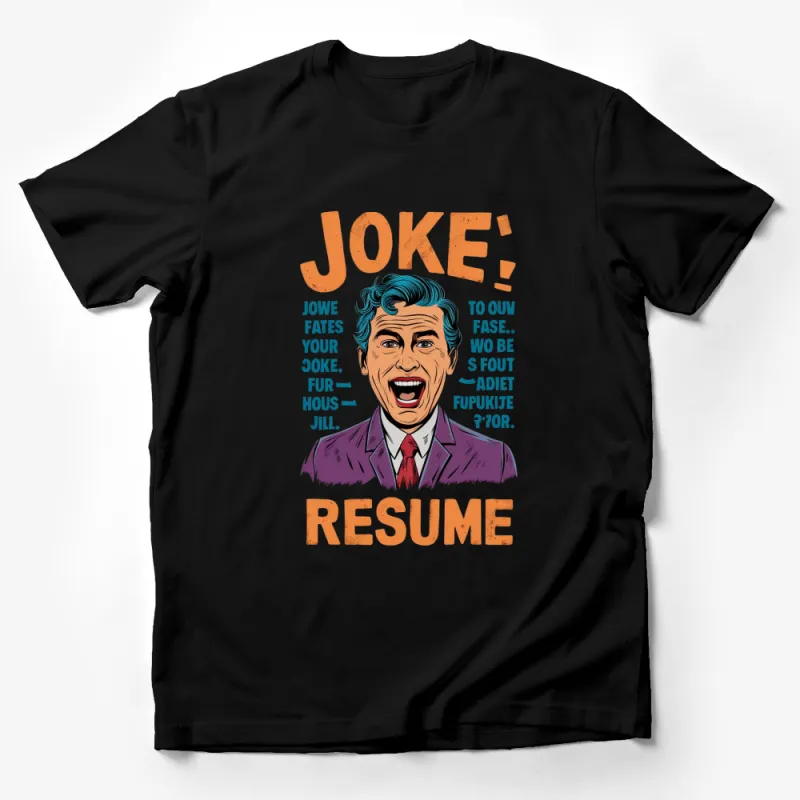 Vintage Joker Themed T-Shirt, Classic Comic Style, Bold Colorful Graphic Tee Male T-Shirt