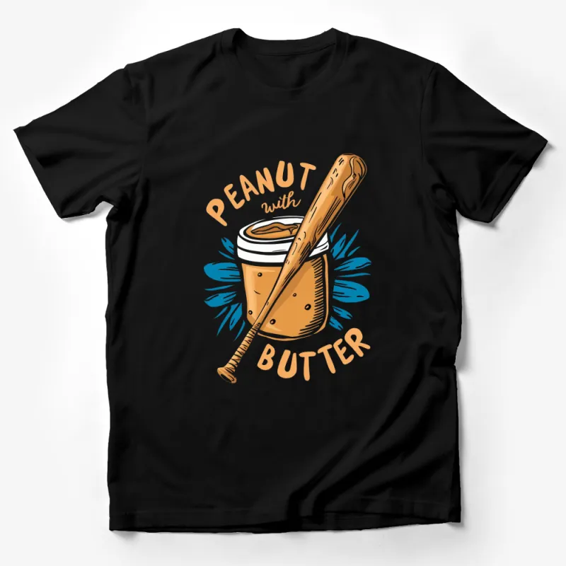 Peanut Butter Lover T-Shirt, Graphic Tee with Jar and Spoon, Unisex Cotton Shirt Male T-Shirt