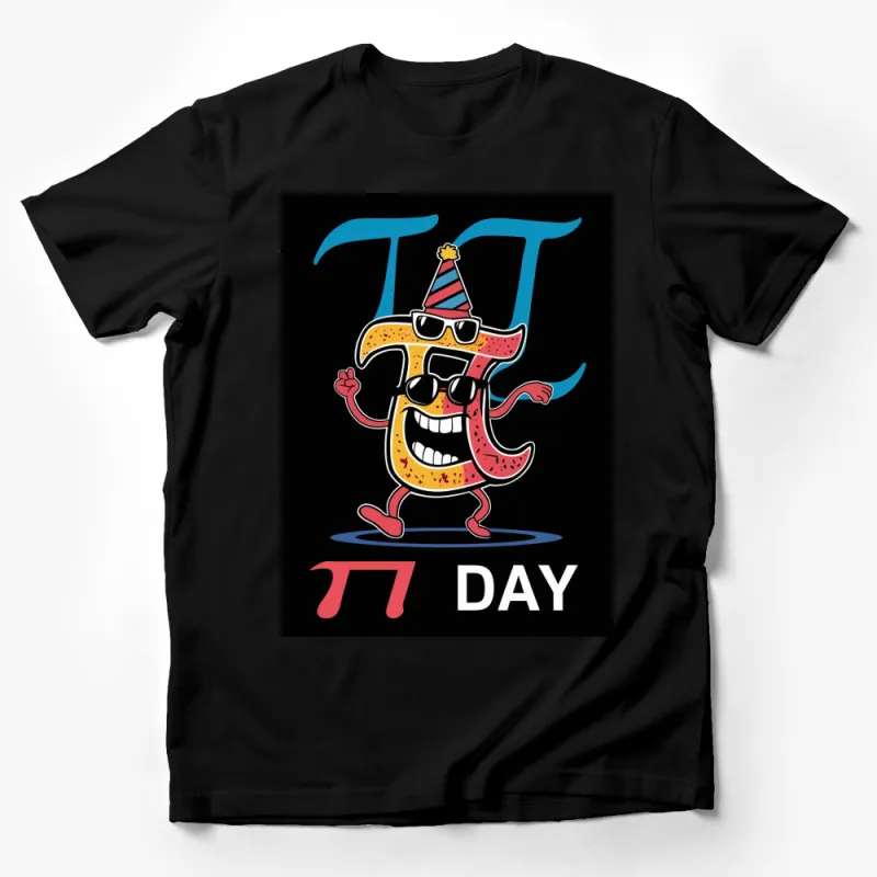 Funny Pi Day T-Shirt, Happy Dancing Pie Math Geek Tee, Nerdy Science Shirt for Teachers Male T-Shirt