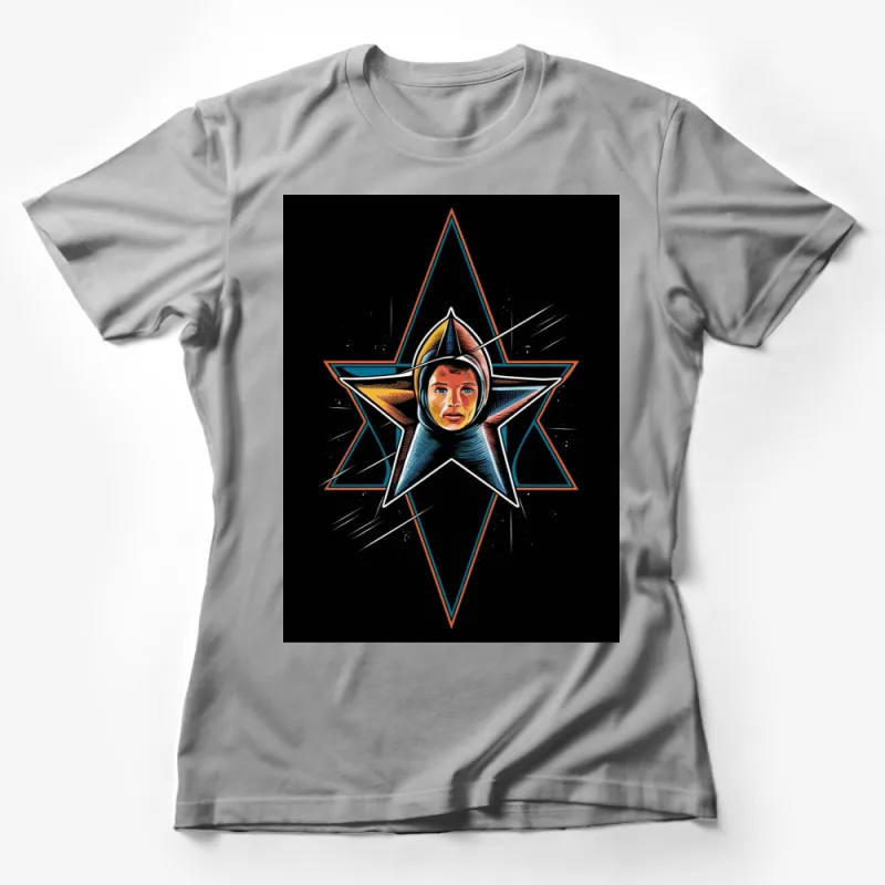 Vintage Space Explorer Star Design T-Shirt for Men and Women, Retro Sci-Fi Graphic Tee, Unique Gift Female T-Shirt