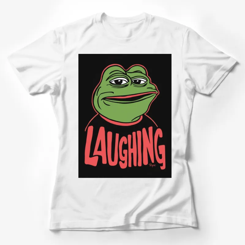 Laughing Frog Meme Graphic T-Shirt, Funny Internet Culture Tee, Unisex Casual Shirt Female T-Shirt