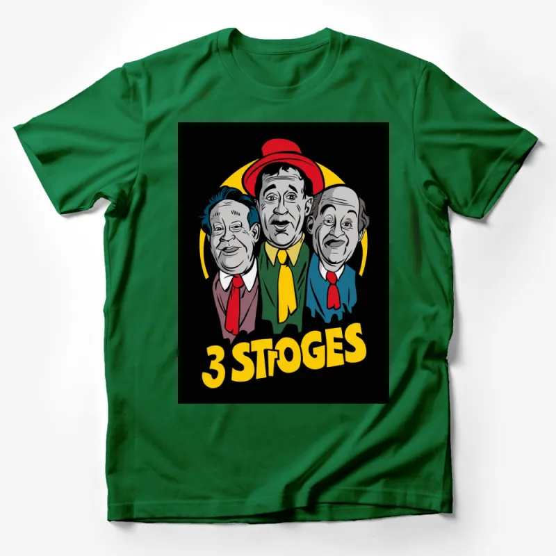 Vintage Three Stooges T-Shirt, Classic Comedy Trio Graphic Tee, Retro TV Show Fan Shirt Male T-Shirt