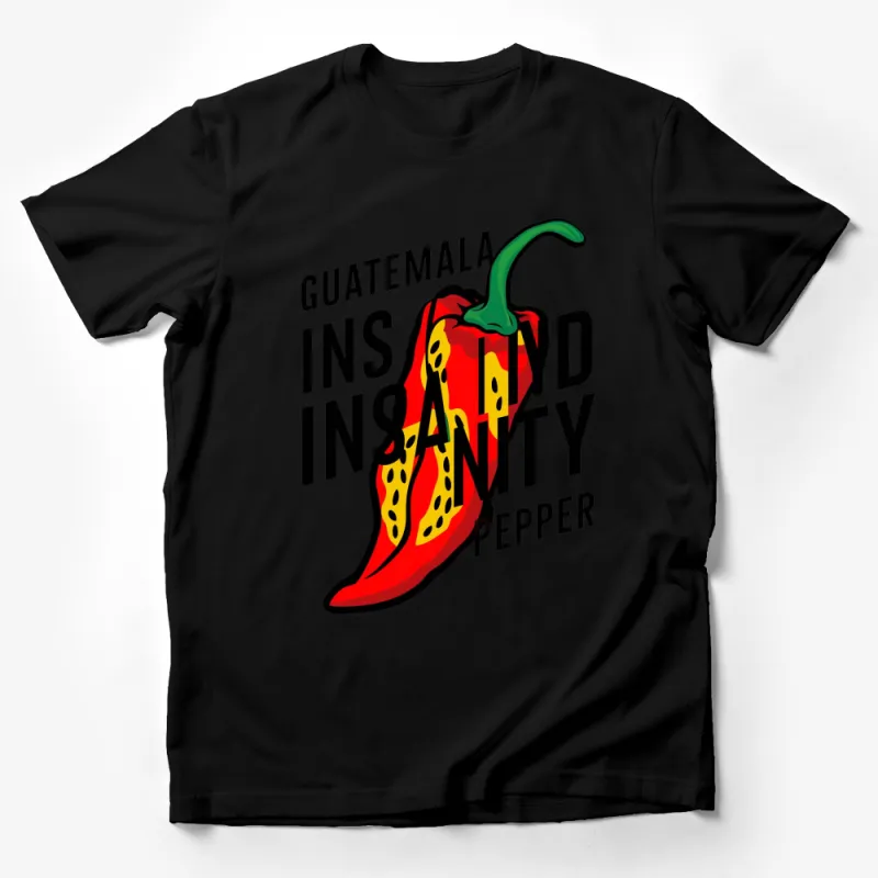 Guatemala Insanity Pepper T-Shirt, Fiery Red Chili Graphic Tee, Hot Pepper Lover Gift Idea Male T-Shirt