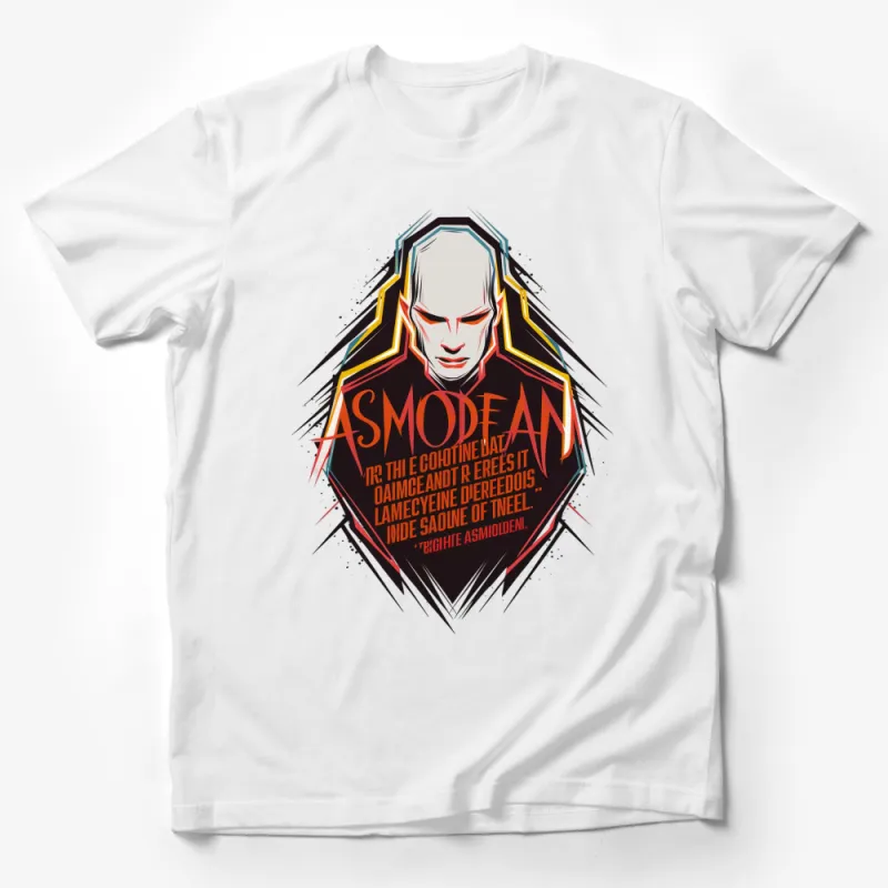 Asmodean Graphic T-Shirt, Colorful Abstract Design, Unique Gamer Apparel Male T-Shirt