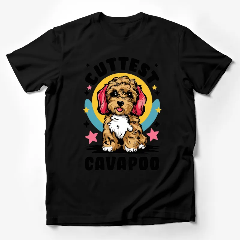 Cute Cavapoo Dog T-Shirt, Colorful Pet Lover Gift, Adorable Puppy Top, Animal Graphic Tee for All Ages Male T-Shirt