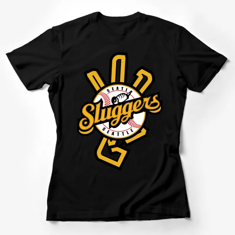 Seattle Sluggers Baseball Graphic T-Shirt, Men's Sports Tee, Casual Athletic Wear Female T-Shirt