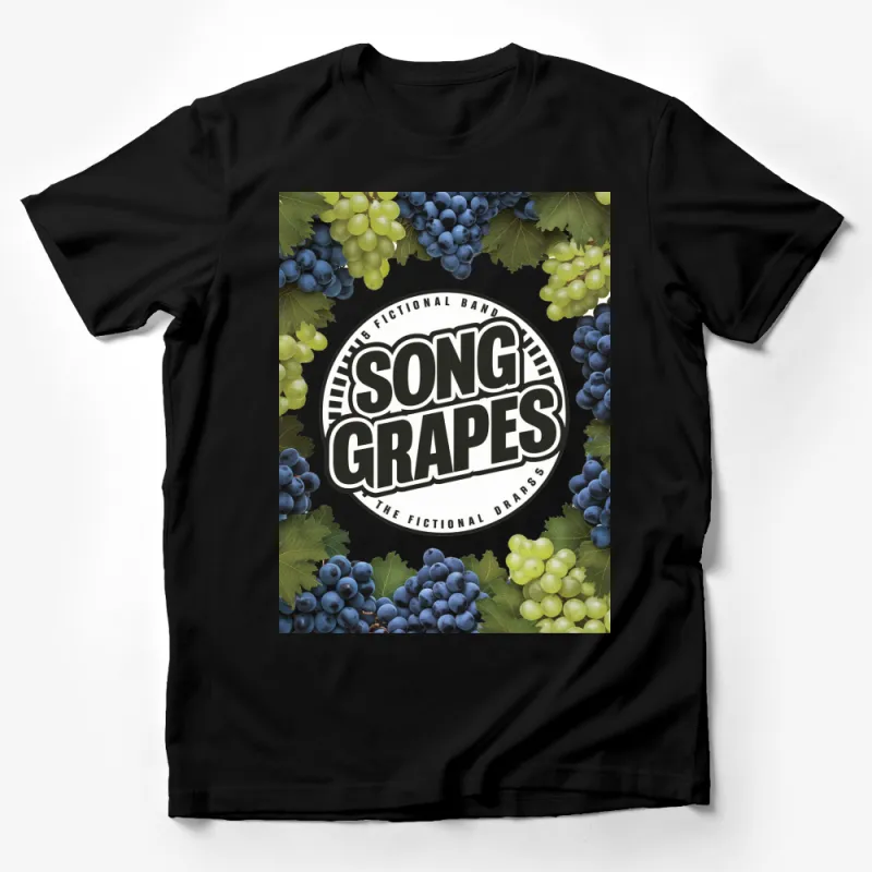 Fictional Band Song Grapes Album Art T-Shirt, Vintage Rock Band Style Tee, Unisex Graphic Tee Male T-Shirt