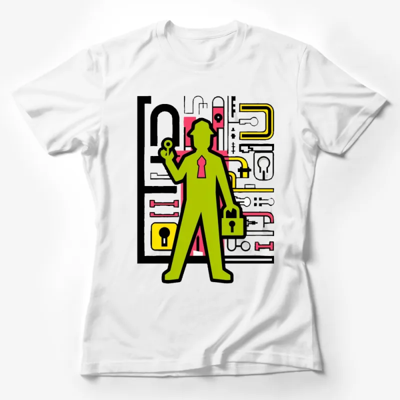 Abstract Art Man T-Shirt, Colorful Graphic Tee, Unique Urban Design, Men's Streetwear Female T-Shirt