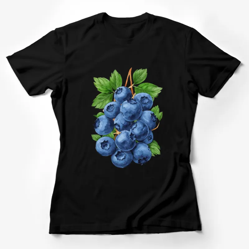 Fresh Blueberry Cluster T-Shirt, Watercolor Fruit Print, Botanical Blue Casual Wear, Summer Fashion Top, Unisex Shirt Female T-Shirt