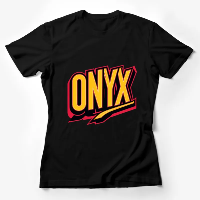 Onyx Bold Text Logo T-Shirt, Vintage Style Graphic Tee, Unisex Fashion Shirt Female T-Shirt