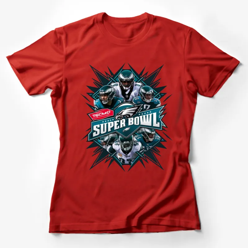 Philadelphia Football Team Super Bowl Graphic T-Shirt, Fan Apparel, Sports Tee Female T-Shirt