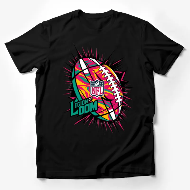 Colorful Abstract NFL Football Design T-Shirt, Legion of Doom Graphic Tee Male T-Shirt