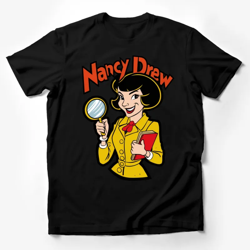 Nancy Drew Inspired T-Shirt, Vintage Style Cartoon Graphic Tee, Unisex Adult and Kids Sizes Male T-Shirt