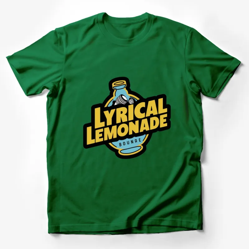 Lyrical Lemonade Graphic T-Shirt, Bold Music Beverage Logo, Unisex Tee, Trendy Hip Hop Style Top Male T-Shirt