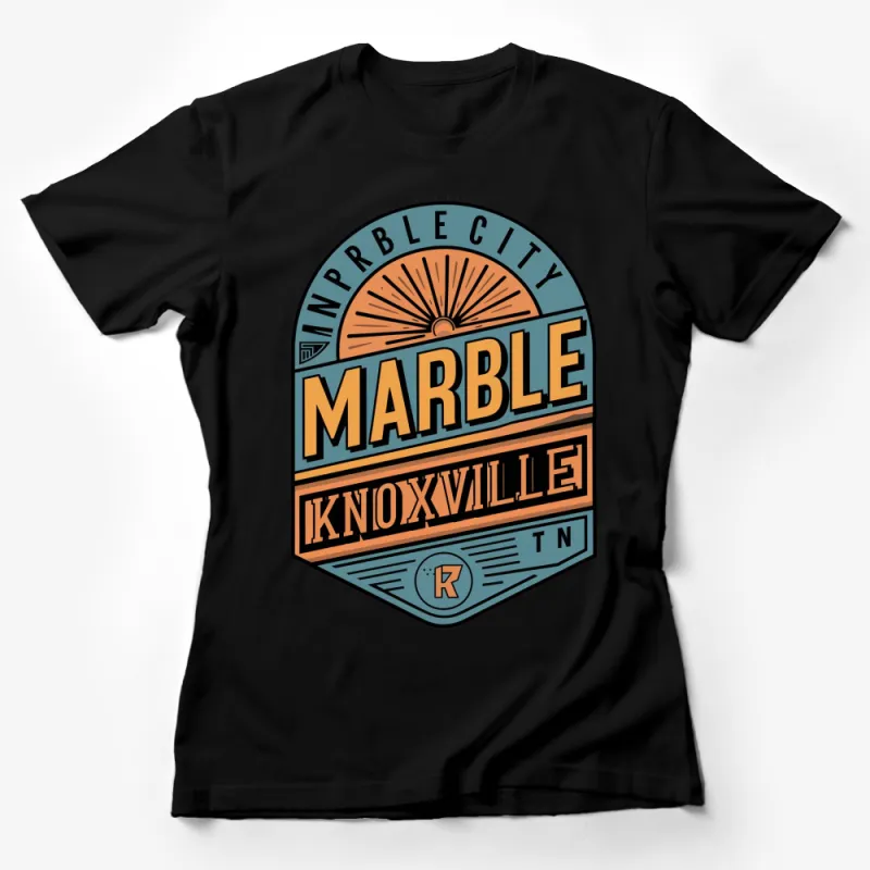 Knoxville Marble City Vintage Logo T-Shirt, Retro Tennessee Graphic Tee Female T-Shirt