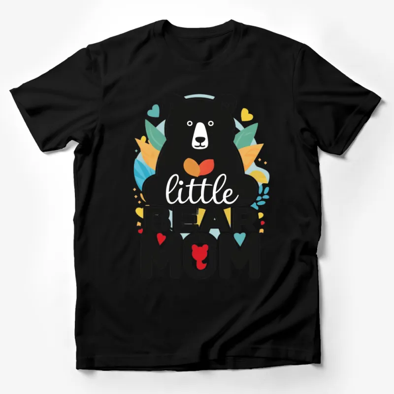 Little Bear Mom T-Shirt, Cute Bear Graphic Tee, Adorable Animal Mother Design Shirt Male T-Shirt