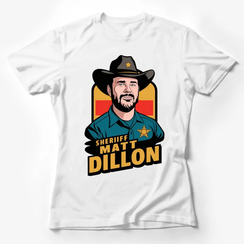 Vintage Sheriff Matt Dillon Graphic T-Shirt, Classic Western Character, Retro Style Tee Female T-Shirt