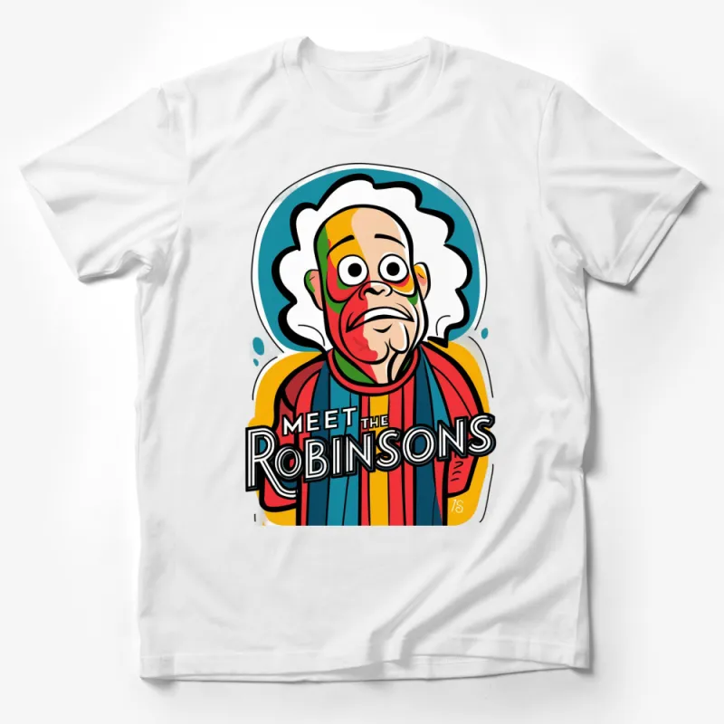 Meet the Robinsons Colorful Character Art T-Shirt - Unique Pop Art, Vibrant Graphic Tee, Funky Cartoon Design Male T-Shirt