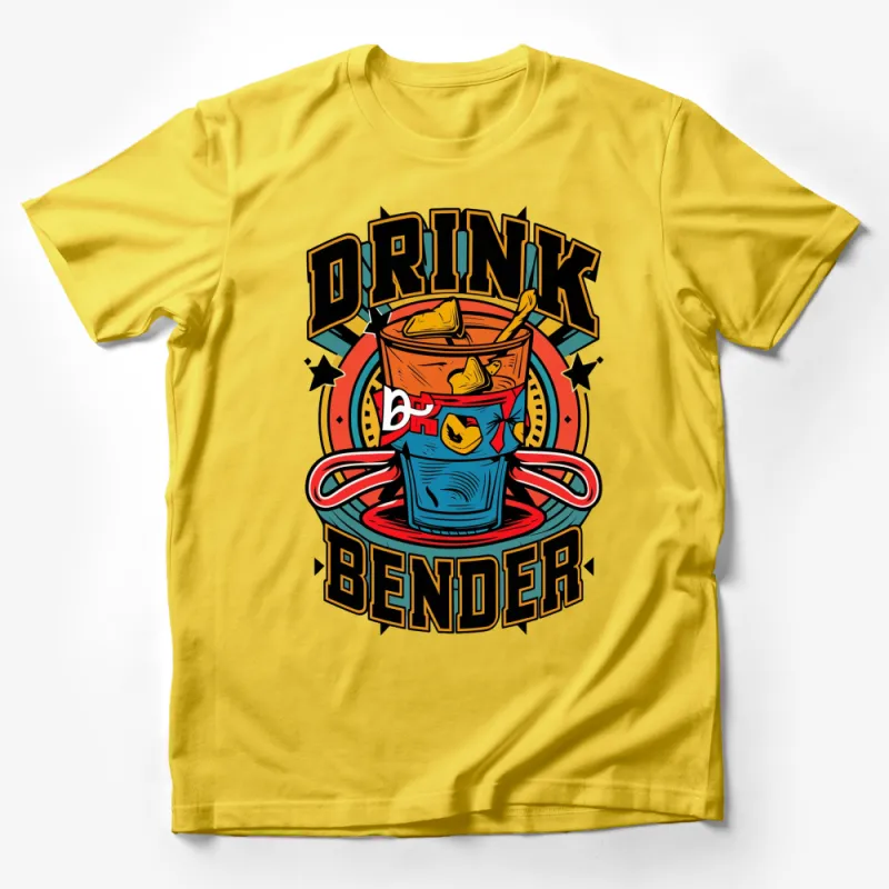 Drink Bender Retro Vintage T-Shirt, Classic Bar Tee, Funny Drinking Graphic Shirt, Unisex Male T-Shirt