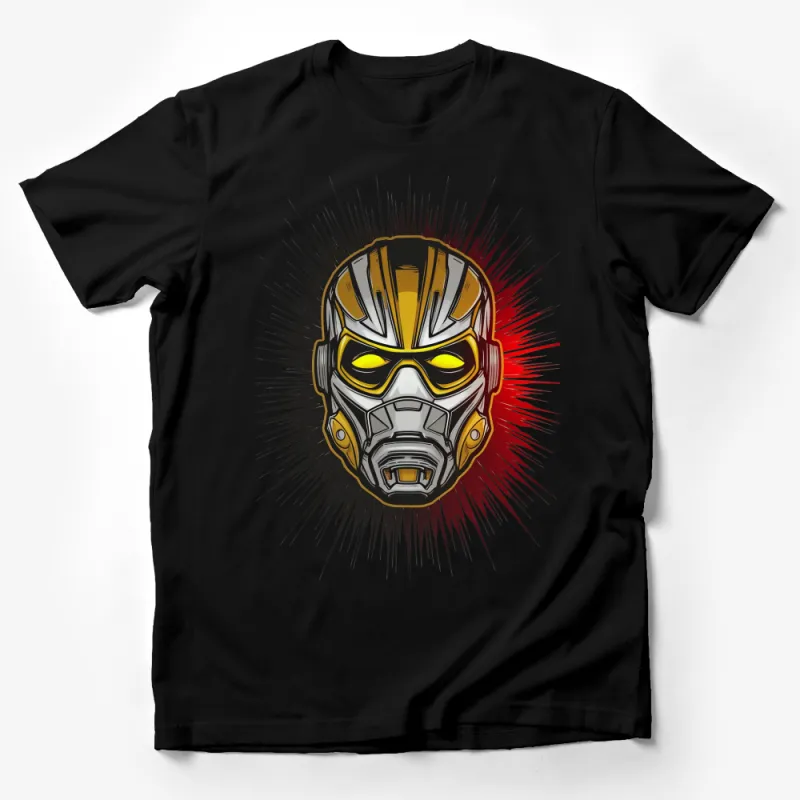 Futuristic Robot Face Mask T-Shirt, Sci-Fi Style Graphic Tee, Unisex, Cool Design, Urban Wear, Gift Idea Male T-Shirt