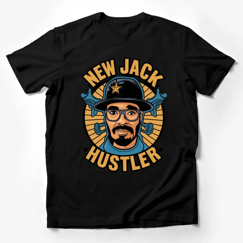 Vintage New Jack Hustler T-Shirt, Retro Style Graphic Tee, Hip Hop Inspired Fashion, Urban Casual Wear Male T-Shirt