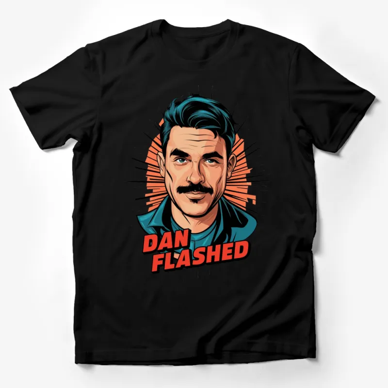 Dan Flashed Retro Comic Style Men's Graphic T-Shirt, Vintage Cartoon Art, Casual Streetwear, Unique Gift for Him Male T-Shirt