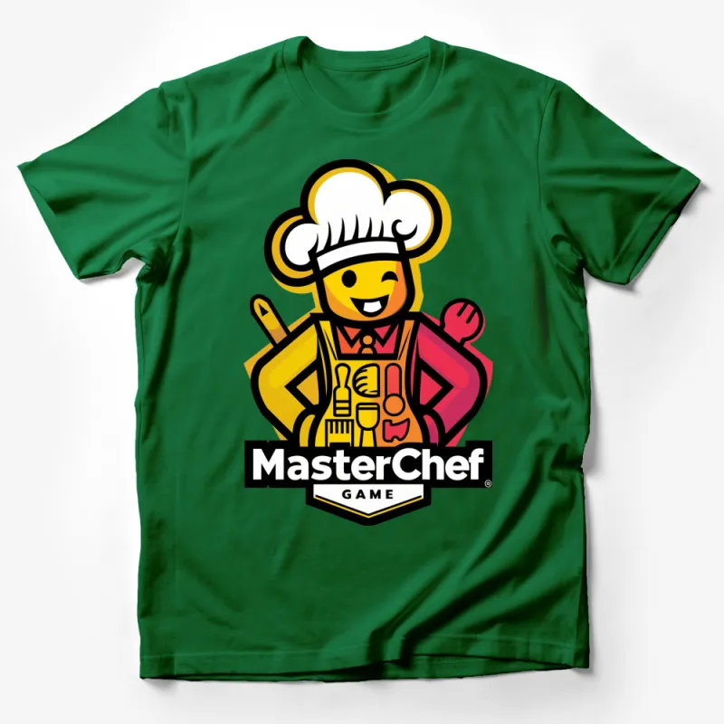 MasterChef Game Logo T-Shirt, Colorful Cartoon Chef Graphic Tee, Unique Cooking Game Shirt, Fun Culinary Apparel Male T-Shirt