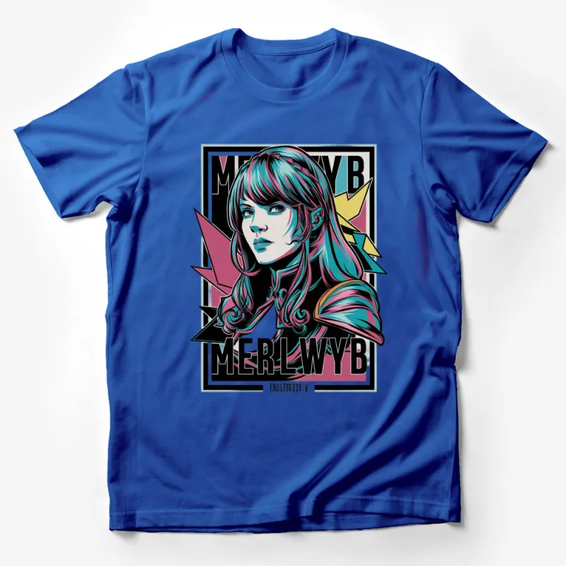 Final Fantasy XIV Merlwyb T-Shirt, Retro Style Gamer Shirt, Colorful Graphic Tee, Unique Fan Art Male T-Shirt