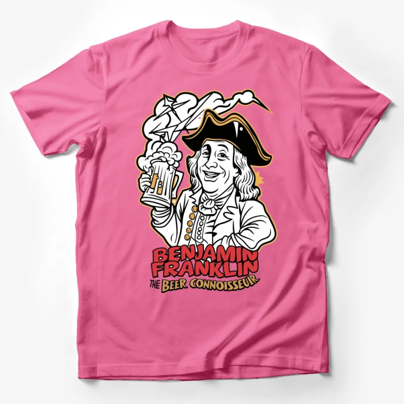 Benjamin Franklin Beer Connoisseur T-Shirt, Vintage Style Graphic Tee, American History Shirt Male T-Shirt