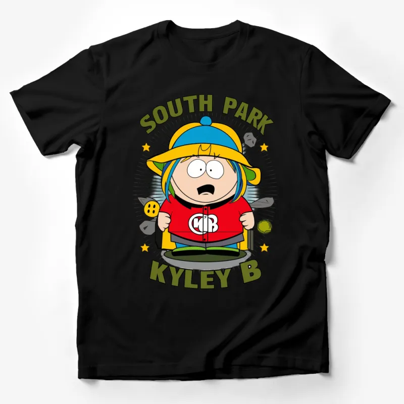 South Park Kyle Broflovski Cartoon Graphic T-Shirt, Fun Comic Style Kids and Adult Tee Male T-Shirt