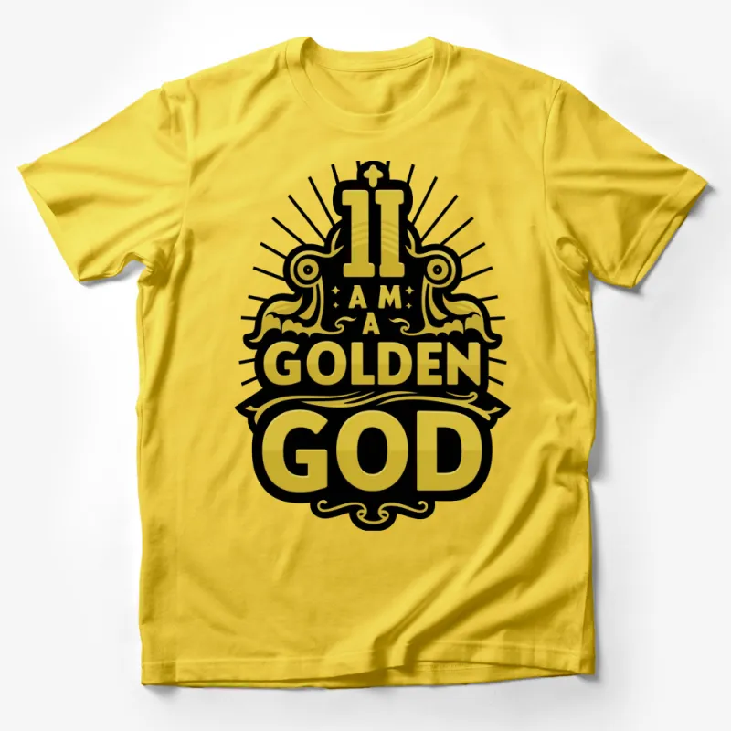 Vintage I AM A GOLDEN GOD Graphic T-Shirt, Classic Rock Inspired, Unisex Fashion Tee Male T-Shirt