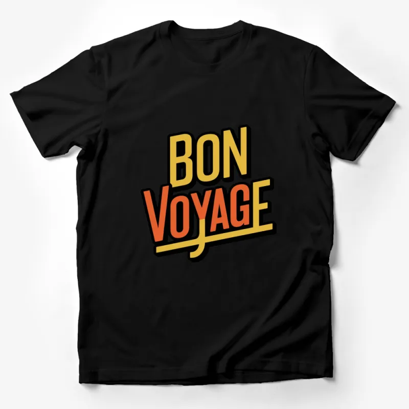 Bon Voyage Retro Graphic T-Shirt, Colorful Vintage Style Tee, Travel and Adventure Shirt, Unisex Gift Male T-Shirt