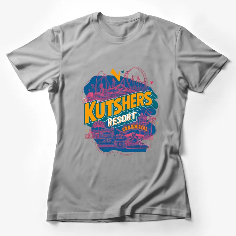 Vintage Kutsher's Resort Carnival T-Shirt, Retro Amusement Park Graphic Tee, Unisex Summer Festival Clothing Female T-Shirt