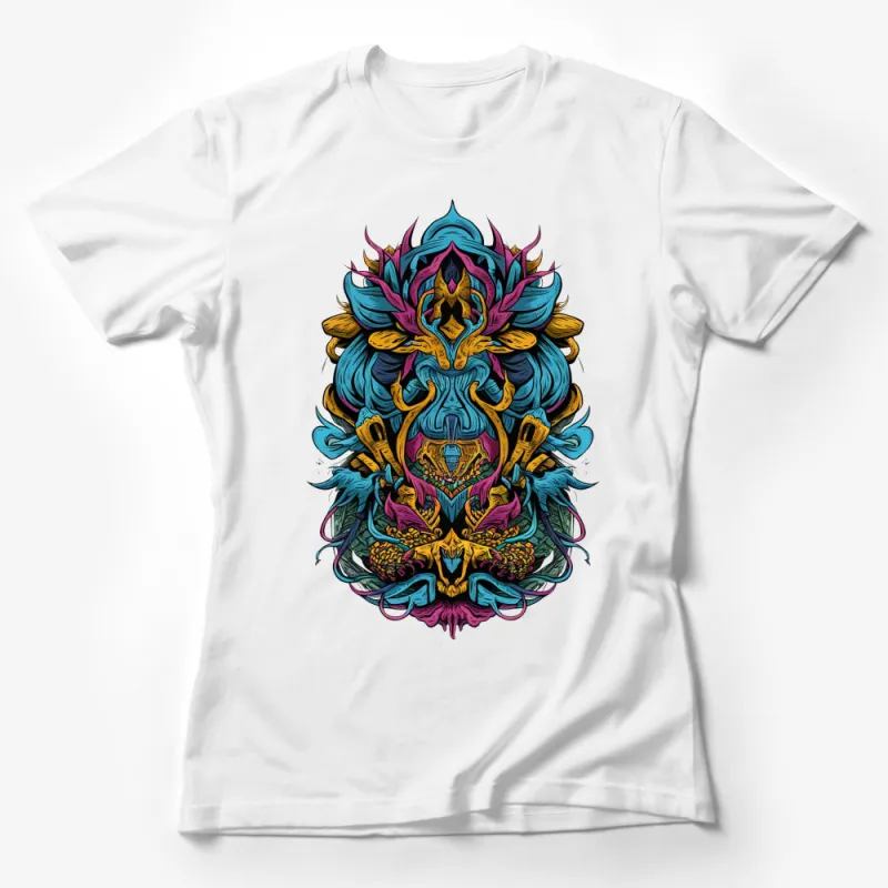 Vibrant Mythical Beast Graphic T-Shirt, Colorful Dragon Art Tee, Unisex Fantasy Creature Design, Stylish Gift Idea Female T-Shirt