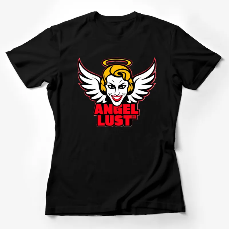 Angel Lust Graphic T-Shirt, Vintage Inspired Retro Angel Design, Unisex Tee Female T-Shirt