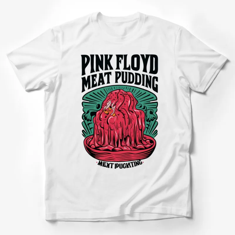 Pink Floyd Meat Pudding T-Shirt, Vintage Band Inspired Graphic Tee, Unisex Music Fan Apparel Male T-Shirt