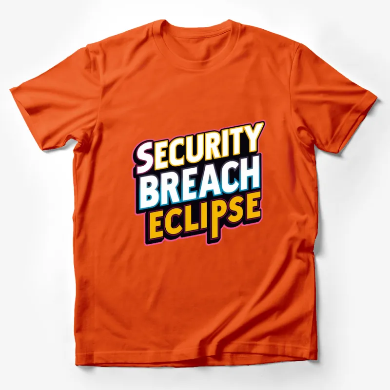 Security Breach Eclipse Bold Graphic T-Shirt, Colorful Retro Style Tee, Unisex Fashion Shirt Male T-Shirt