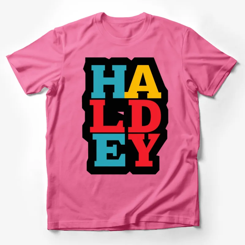 Bold Colorful Haley Lad Graphic T-Shirt, Unisex Modern Art Tee, Stylish Casual Streetwear Male T-Shirt