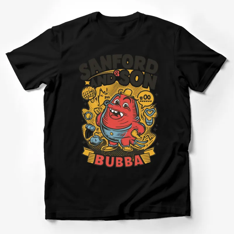 Sanford And Son Bubba Cartoon T-Shirt, Retro TV Show Graphic Tee, Vintage Style, Colorful Shirt Male T-Shirt