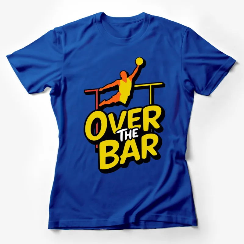 Over The Bar Basketball Slam Dunk Graphic T-Shirt, Athletic Fashion Tee, Sports-inspired Clothing Female T-Shirt