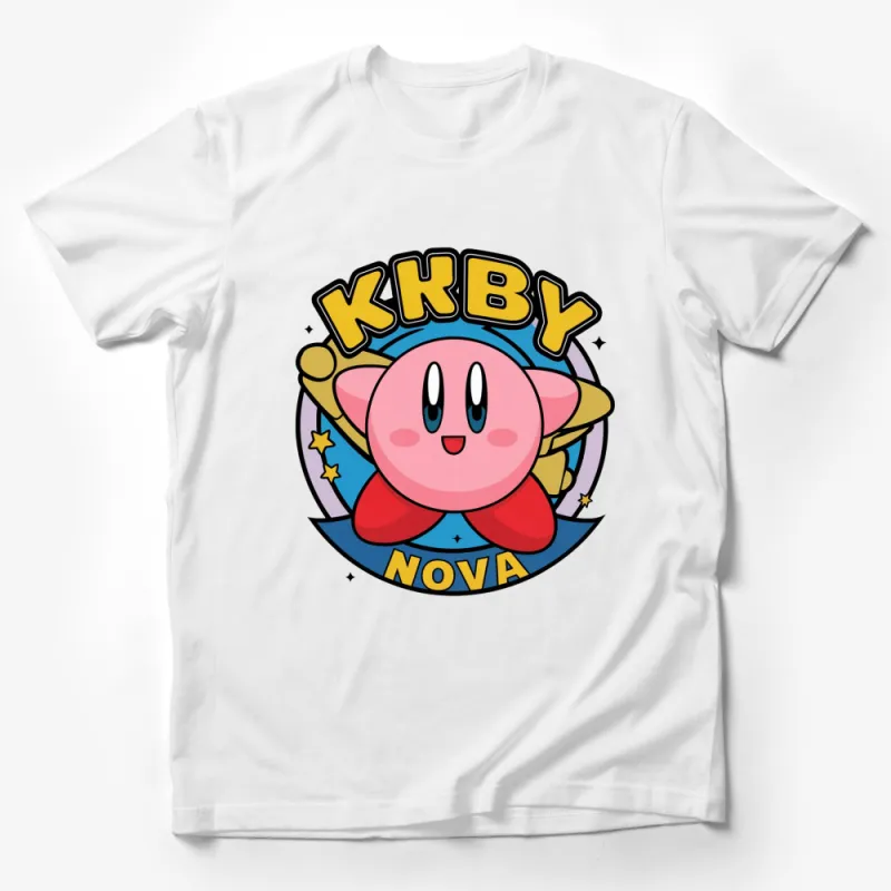 Kirby Nova Cute Cartoon Character T-Shirt, Vibrant Colorful Graphic Tee for All Ages, Unisex Casual Wear Male T-Shirt