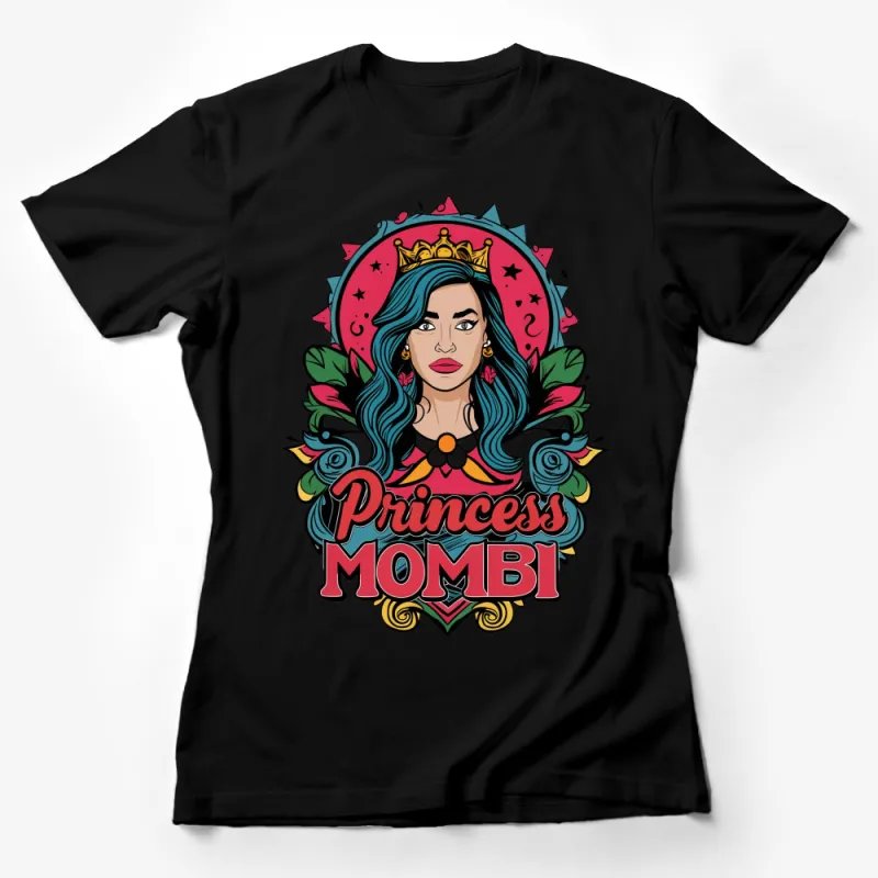 Princess Mombi Colorful Pop Art T-Shirt, Vintage Cartoon Graphic Tee, Fantasy Queen Fashion Female T-Shirt